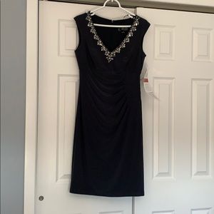 Charcoal grey midi dress. NWT!